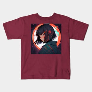 Cyberpunk Girl Kids T-Shirt